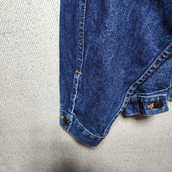 Vintage Made In USA 5XL Blue Denim Trucker Jacket Local 895 USW DFW Texas Logo - Picture 11 of 12